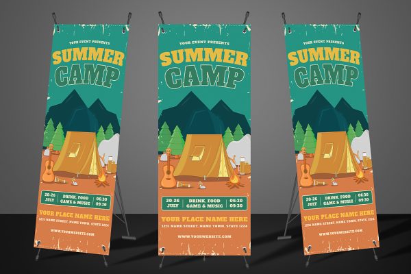 简约X展架样机mockup