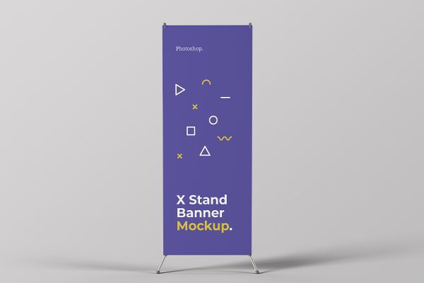 高质感X展架样机mockup3组