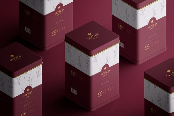 方形锡罐茶叶罐包装样机