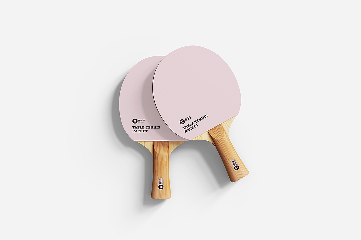 高质感乒乓球拍样机mockup5组插图