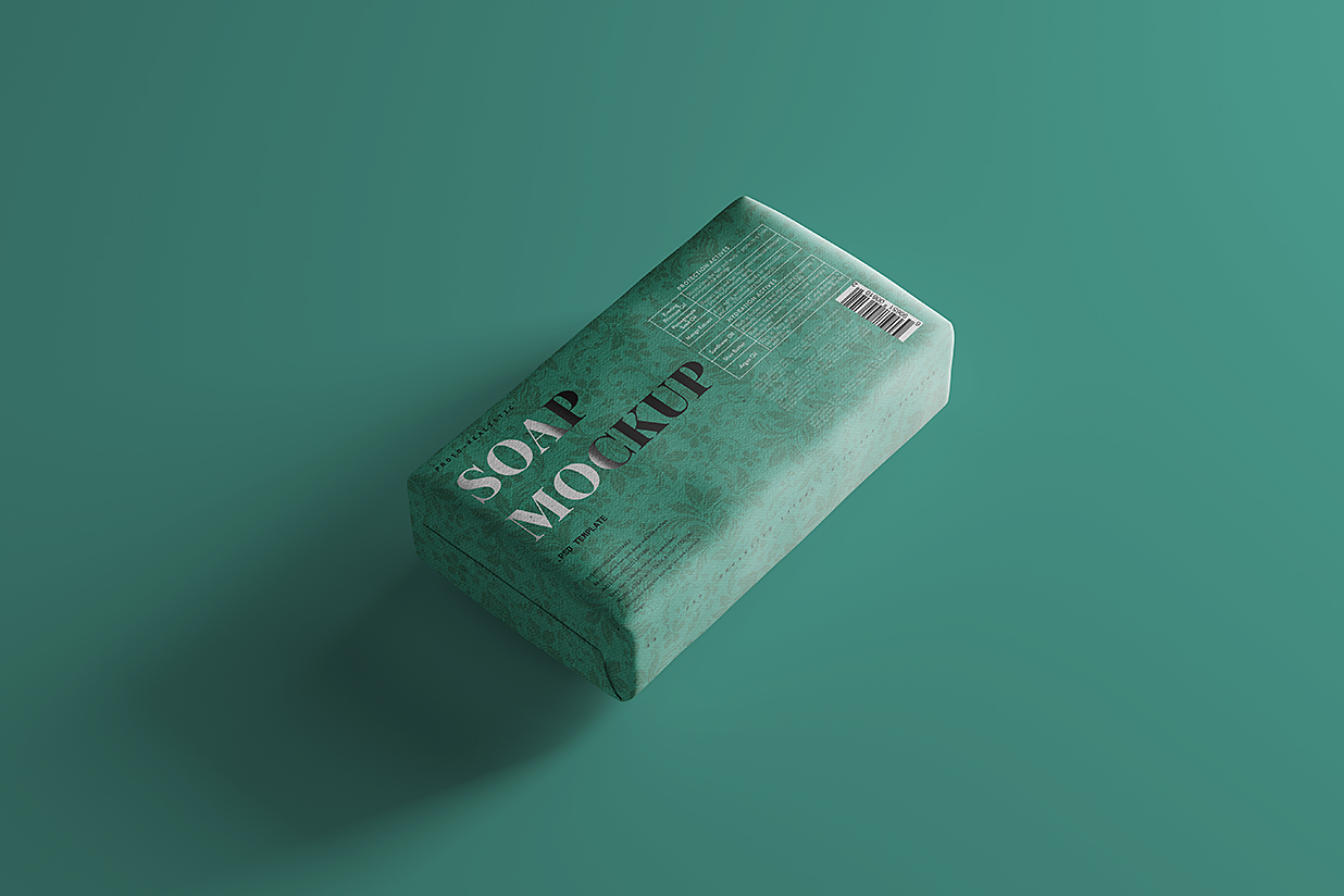 带包装纸的精致肥皂香皂包装样机mockup10组插图