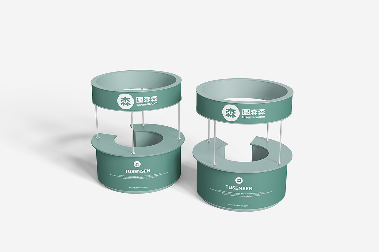 圆形展台样机 mockup5组插图1
