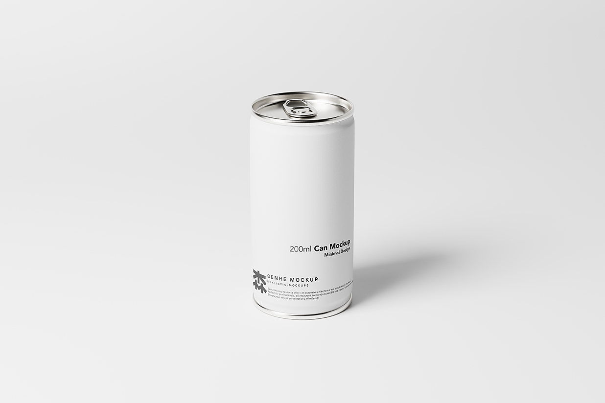 简约易拉罐饮料罐啤酒罐苏打水罐包装样机mockup10组插图1