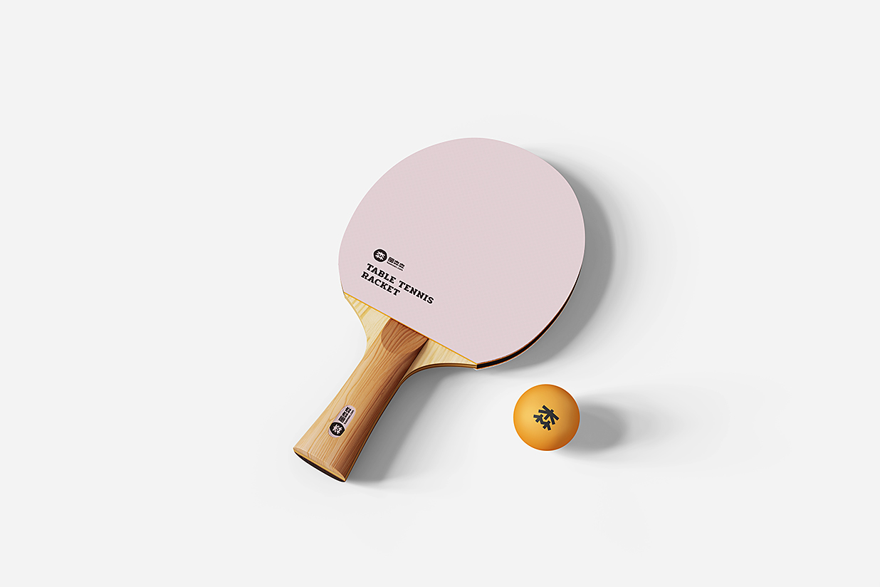 高质感乒乓球拍样机mockup5组插图1