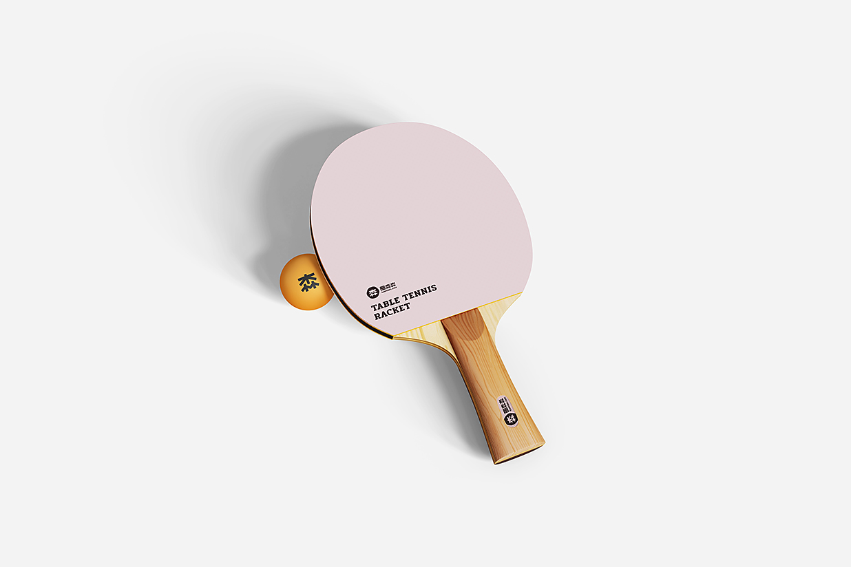 高质感乒乓球拍样机mockup5组插图2