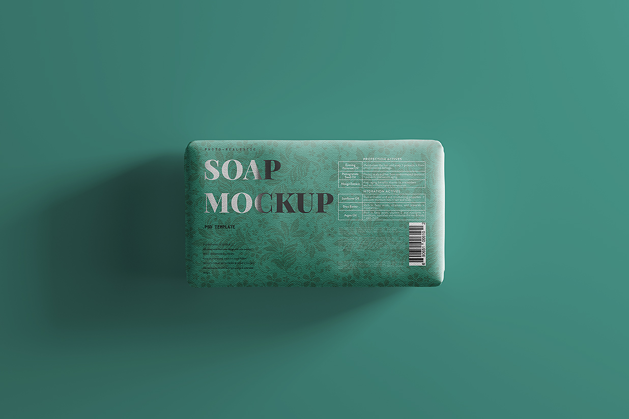 带包装纸的精致肥皂香皂包装样机mockup10组插图2