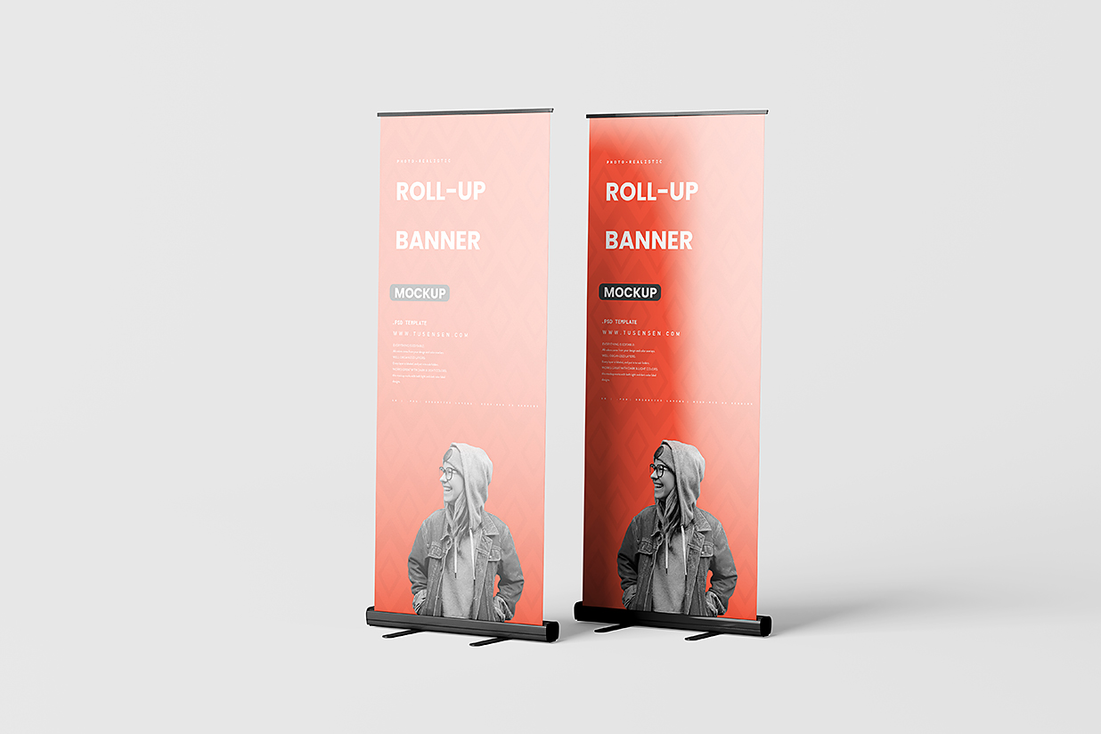 高质感易拉宝样机mockup6组插图3