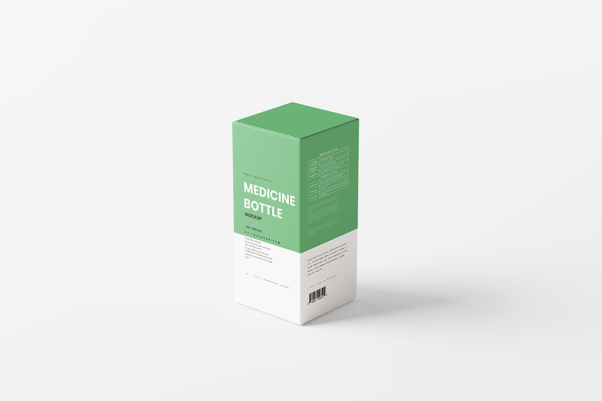 带包装盒的药瓶玻璃瓶保健品瓶包装样机mockup10组插图4