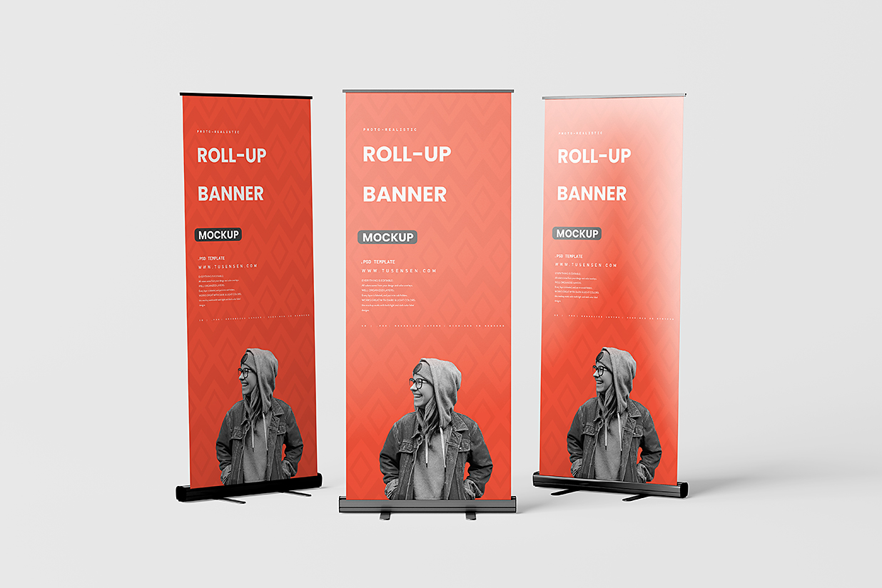 高质感易拉宝样机mockup6组插图4