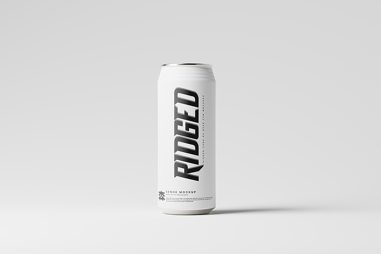 俩种容量的易拉罐饮料罐啤酒罐苏打水罐包装样机mockup15组插图4