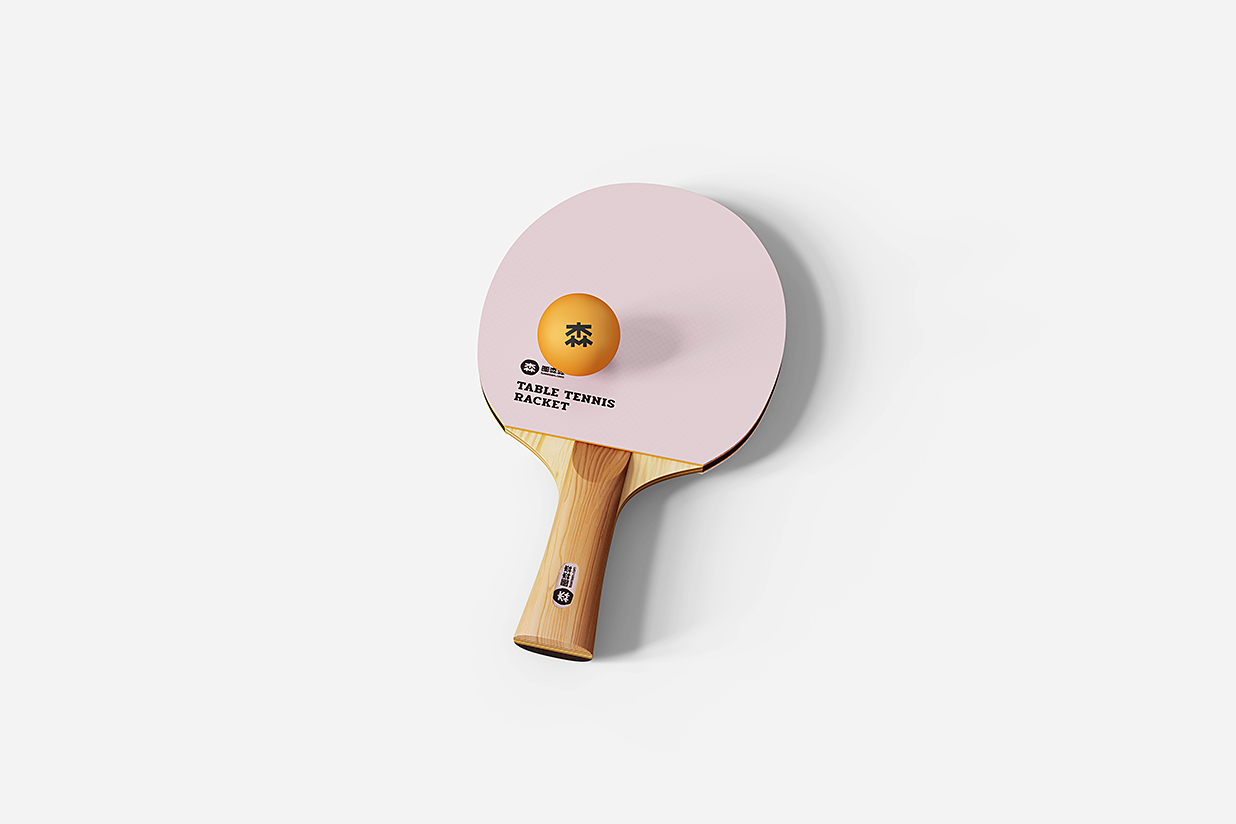 高质感乒乓球拍样机mockup5组插图4