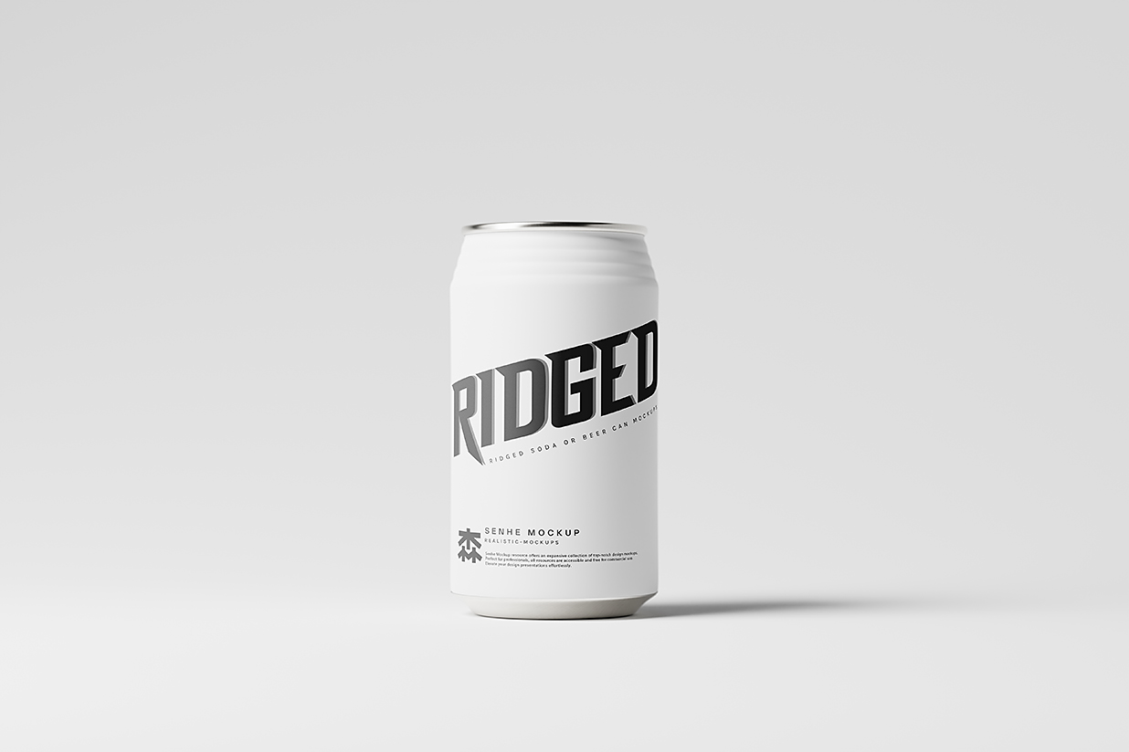 俩种容量的易拉罐饮料罐啤酒罐苏打水罐包装样机mockup15组插图5