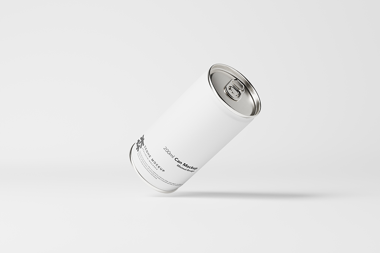 简约易拉罐饮料罐啤酒罐苏打水罐包装样机mockup10组插图6