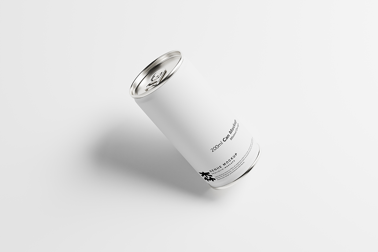 简约易拉罐饮料罐啤酒罐苏打水罐包装样机mockup10组插图7
