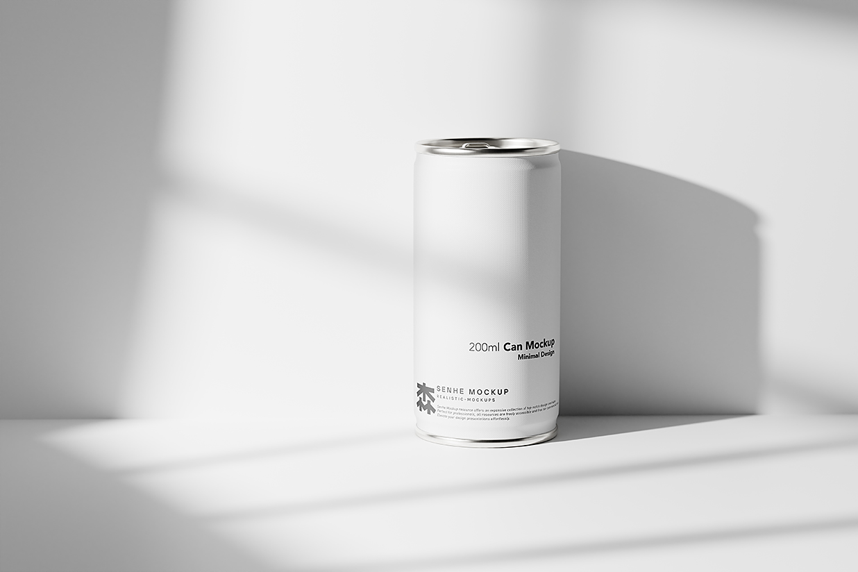 简约易拉罐饮料罐啤酒罐苏打水罐包装样机mockup10组插图8