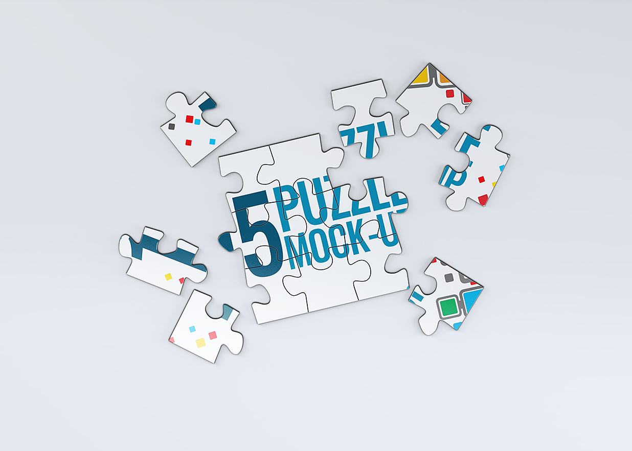 精致拼图样机mockup插图