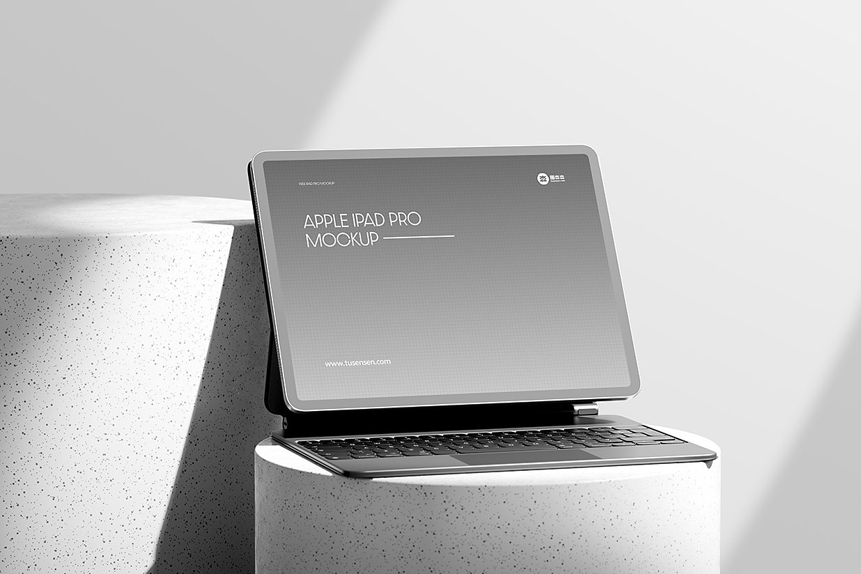 带键盘的iPad Pro平板样机mockup插图