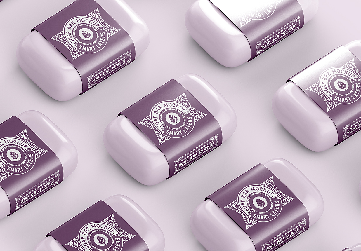 香皂肥皂包装样机mockup插图