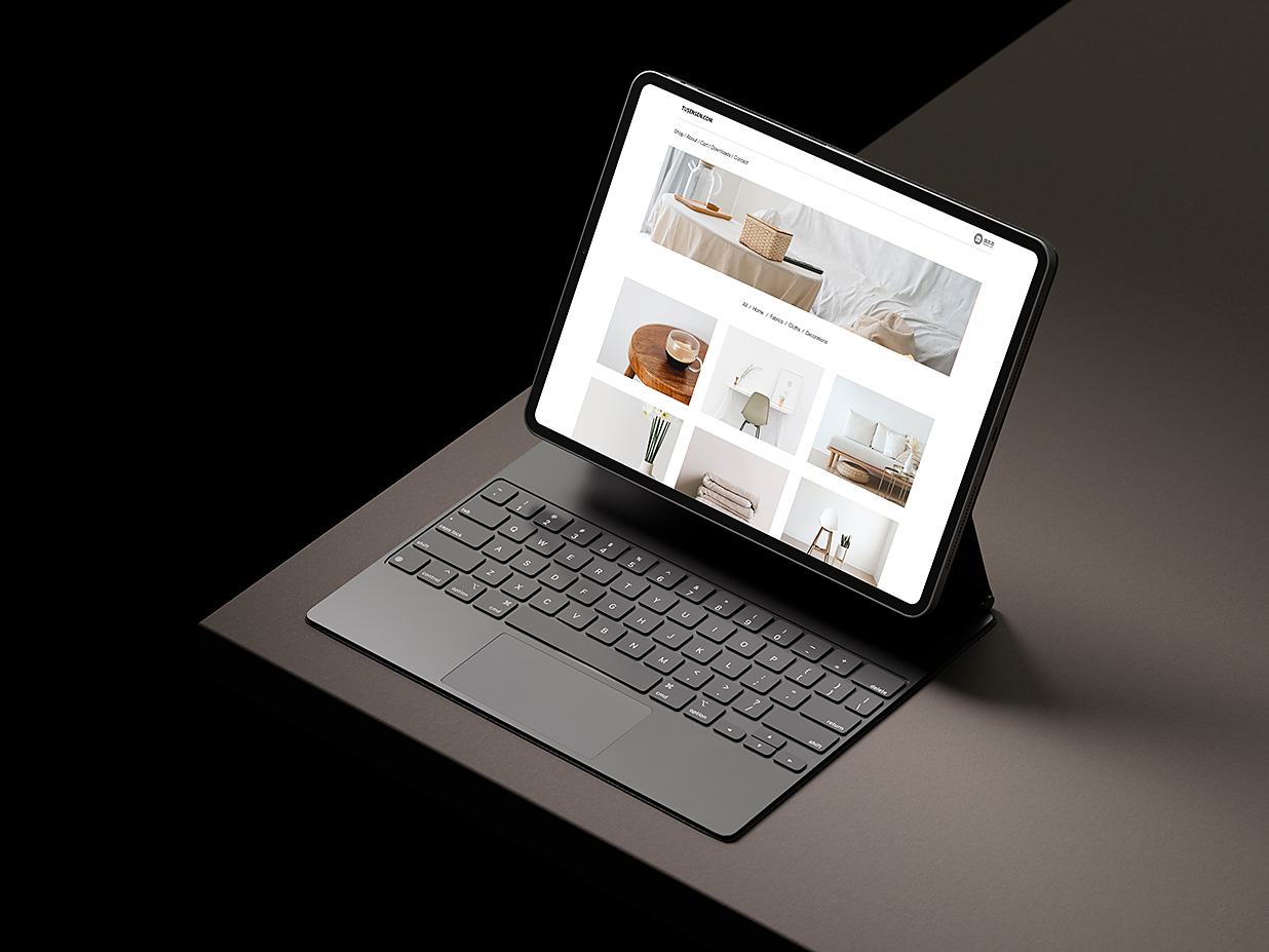 带键盘的精致iPad 平板样机mockup3组插图