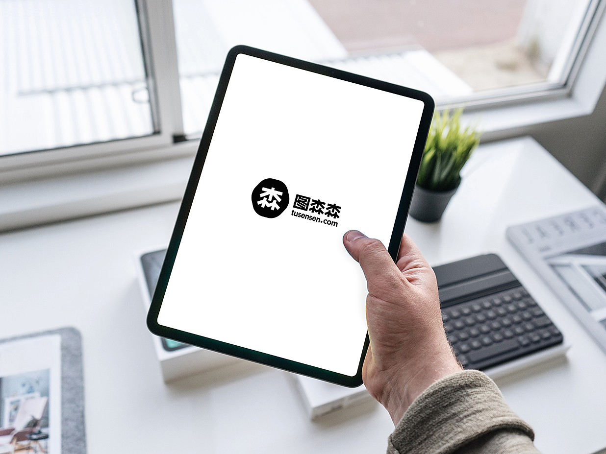 手持iPad 平板样机mockup插图