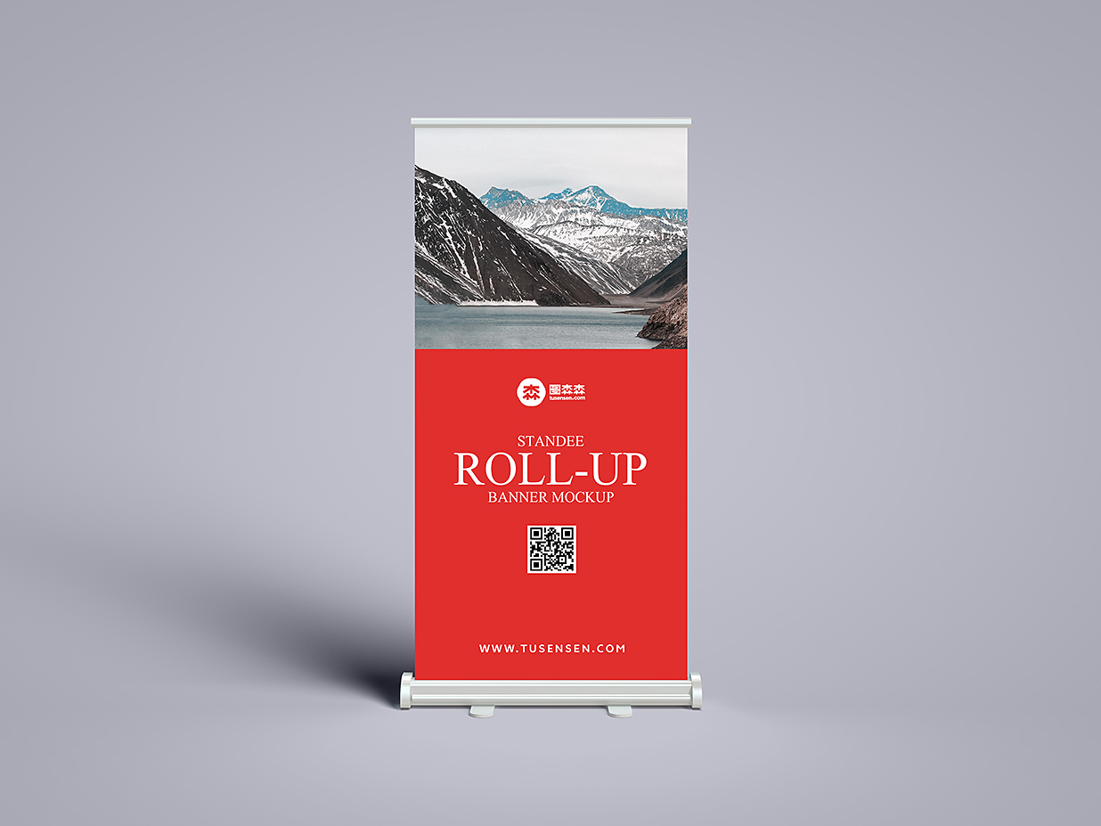 精致易拉宝样机mockup插图