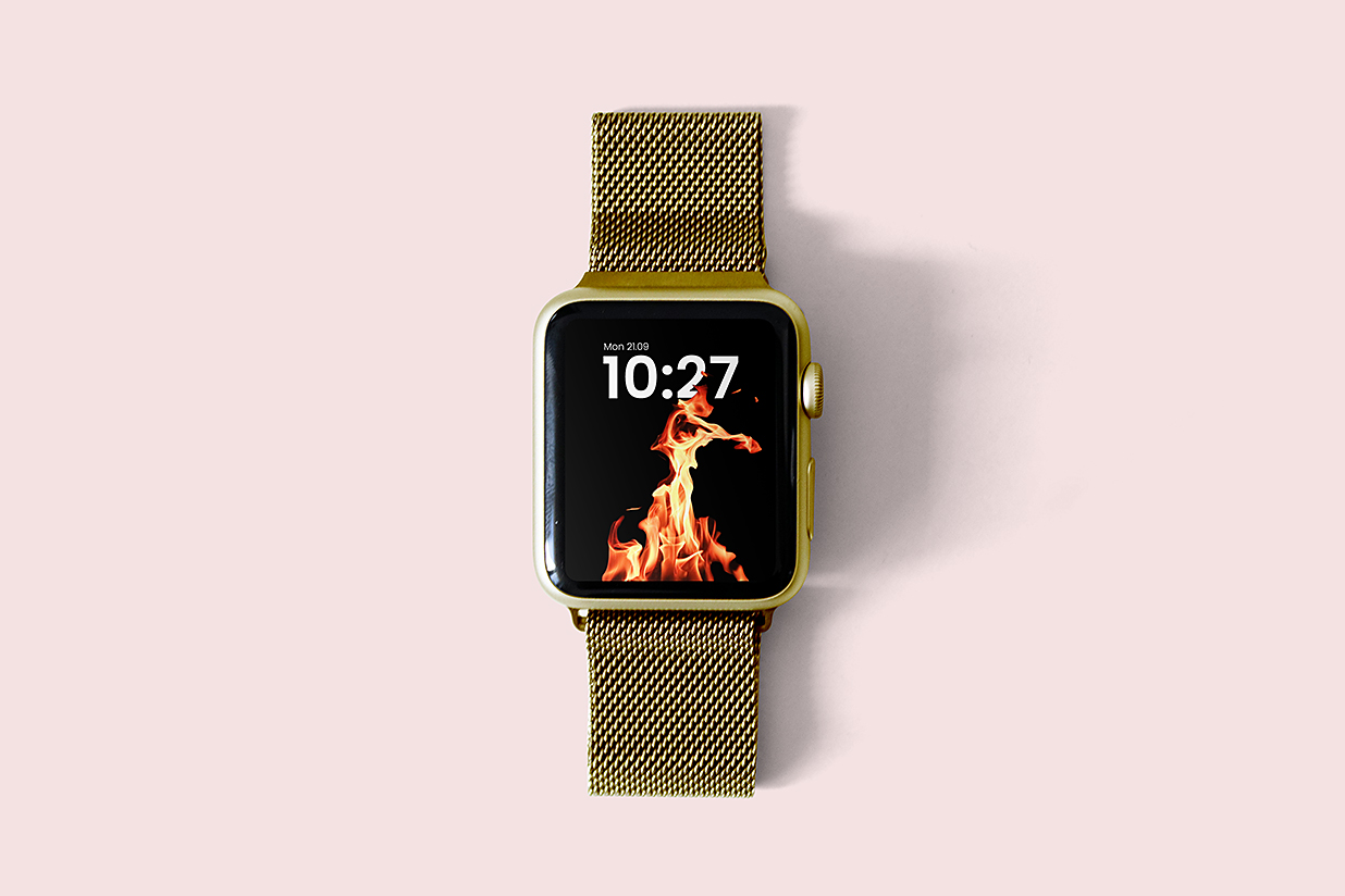 带表带的Apple Watch样机mockup插图