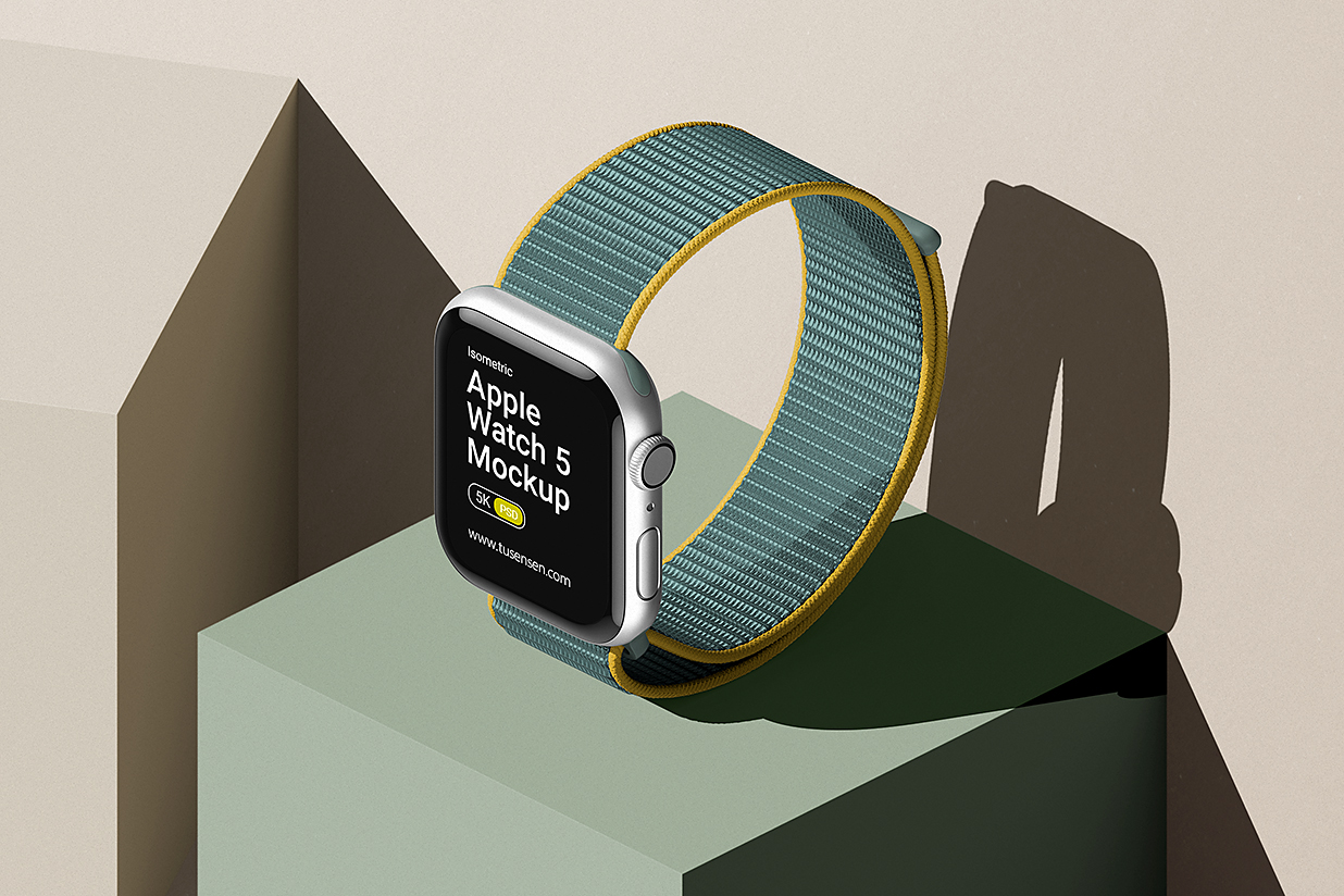 带场景的Apple Watch苹果手表样机mockup插图