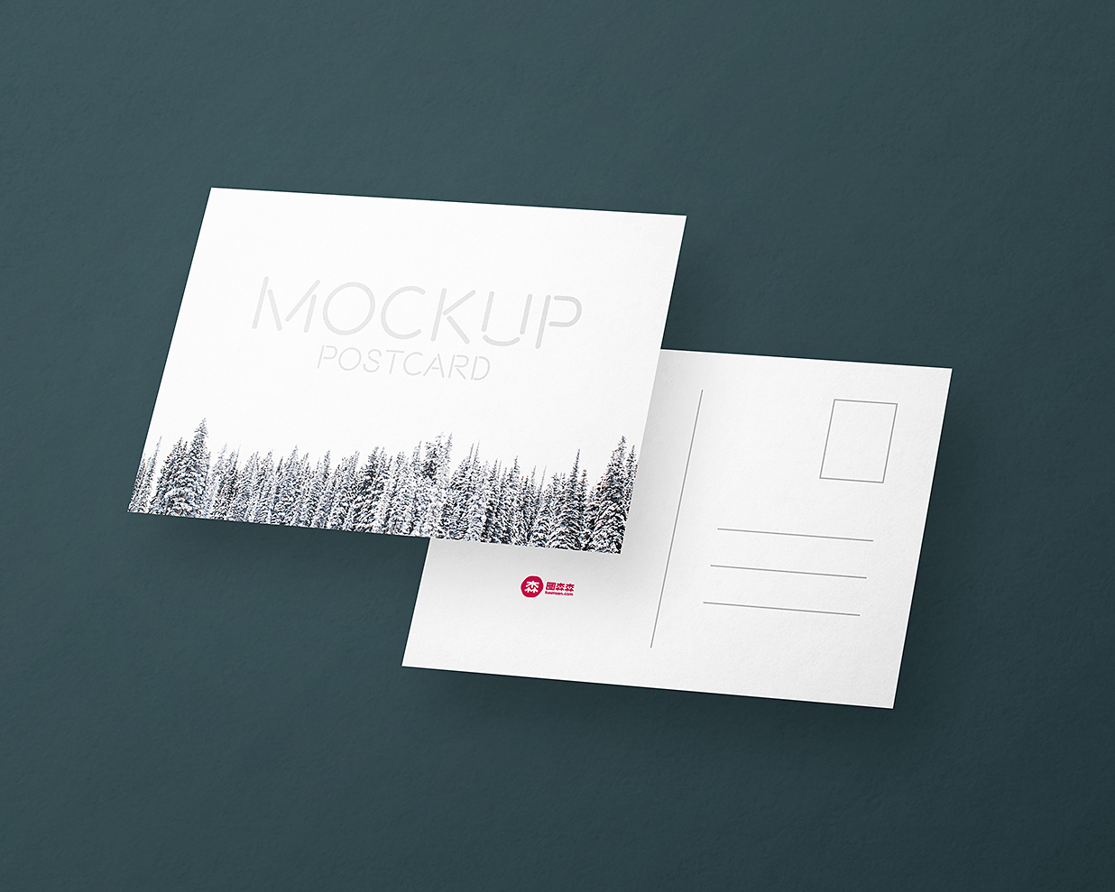 简约明信片样机mockup2组插图