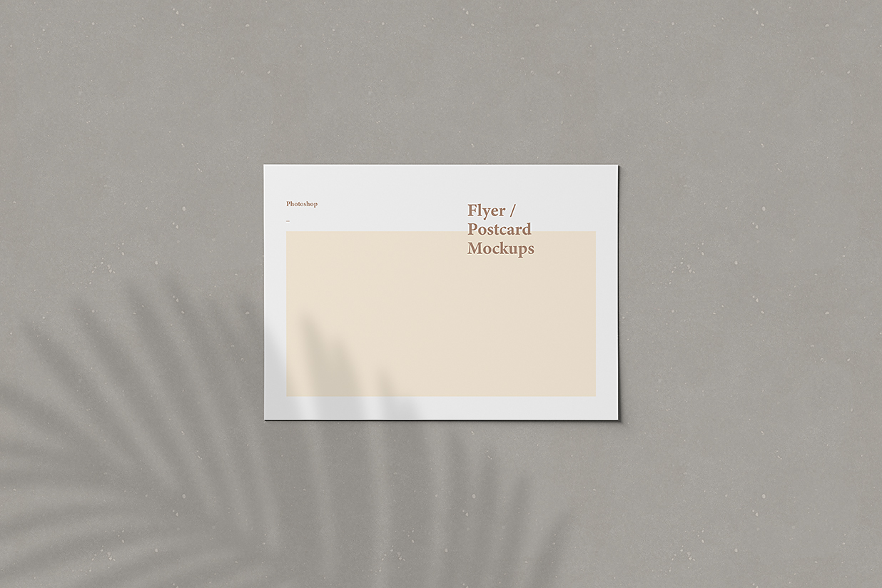 简约明信片样机mockup4组插图