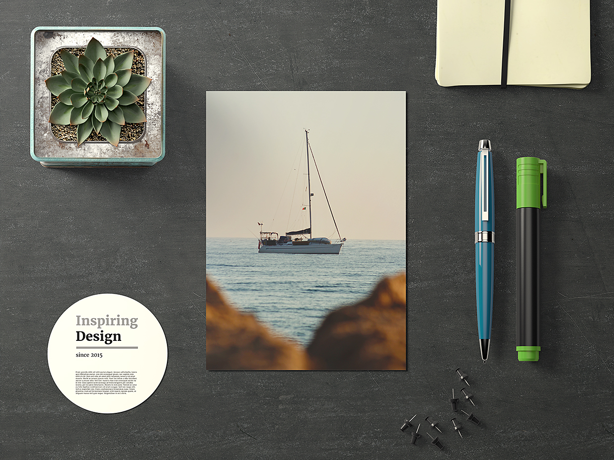 带场景的明信片样机mockup5组插图