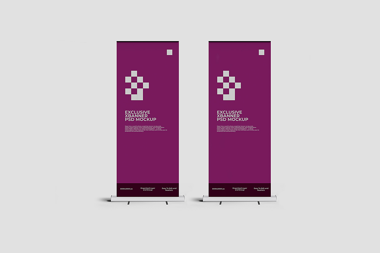 易拉宝样机mockup插图