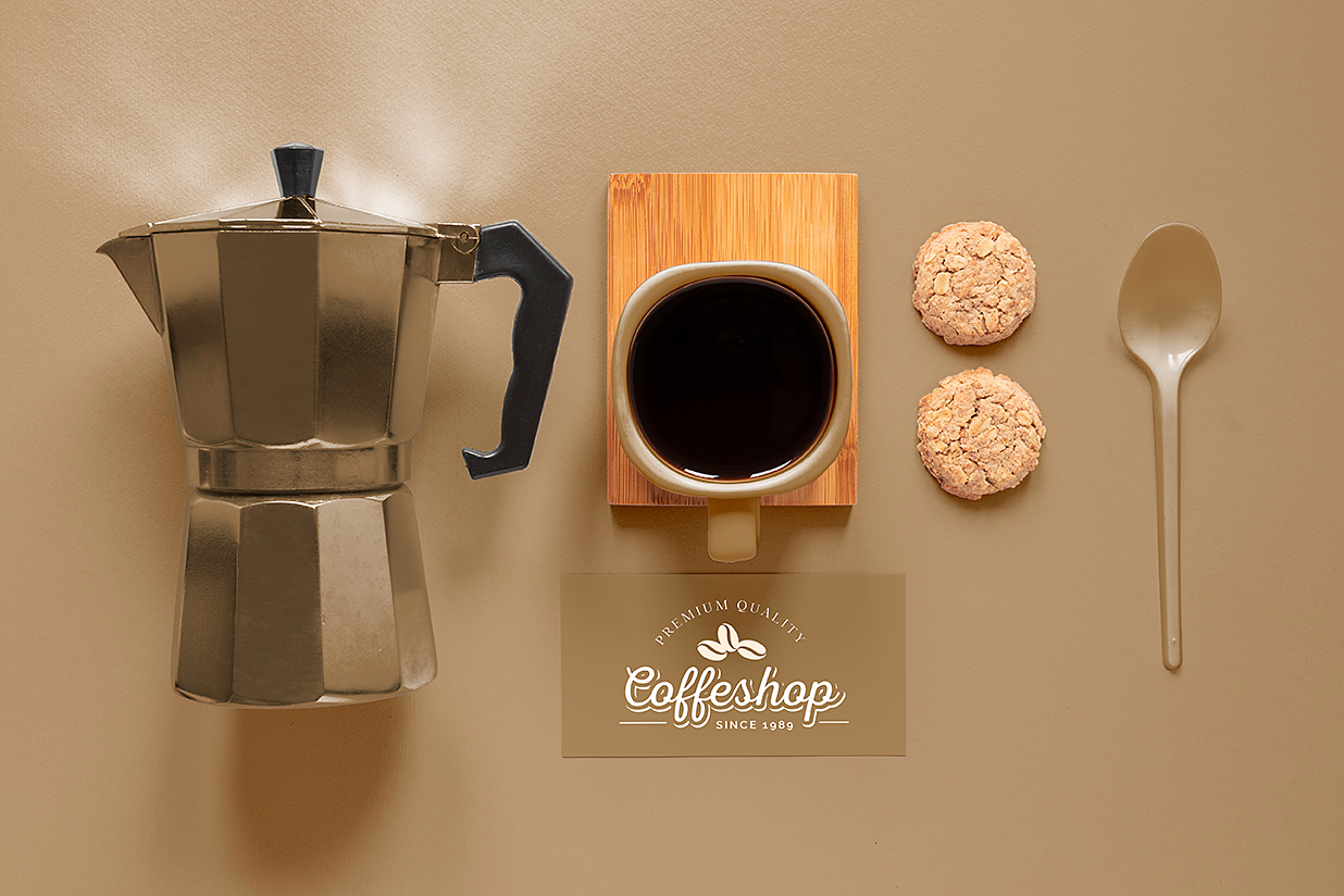 咖啡品牌文创包装套装VI样机mockup插图