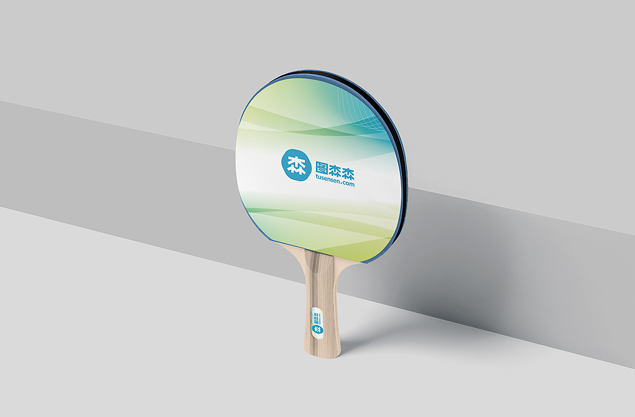 带场景的乒乓球拍样机mockup插图