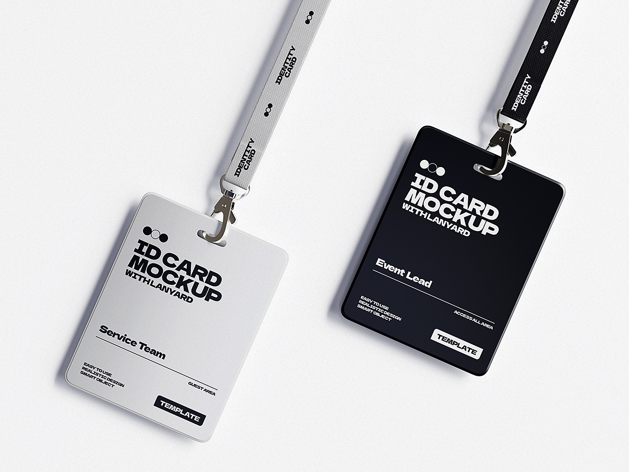 高质感工牌工作证胸牌样机mockup3组插图
