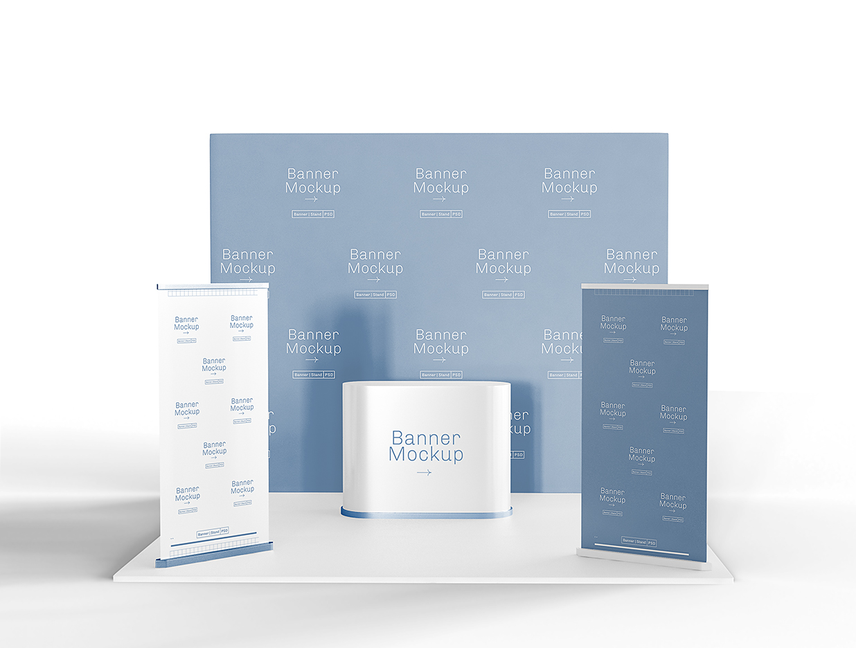 优雅的展位样机 mockup插图