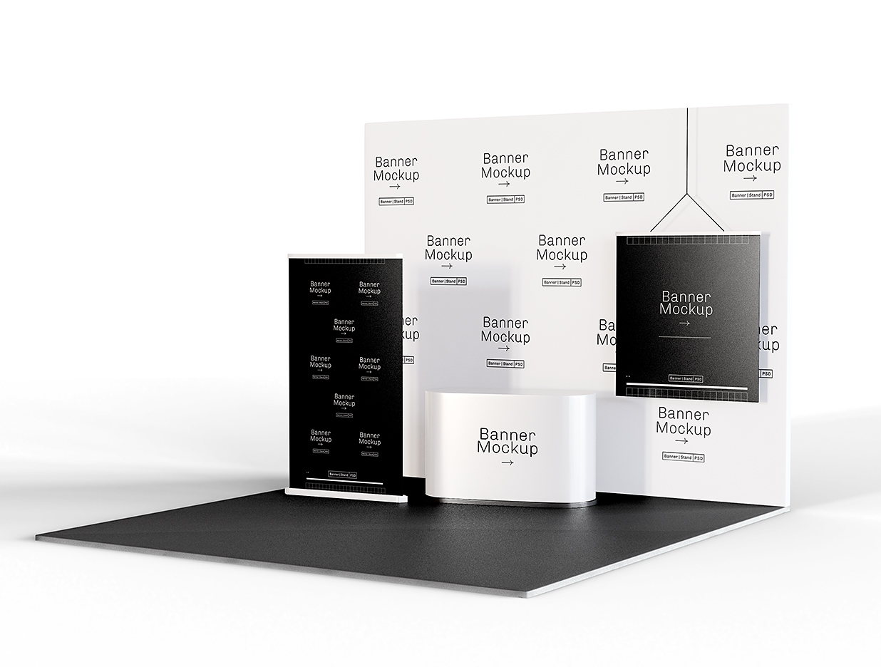 精致的展位样机 mockup插图