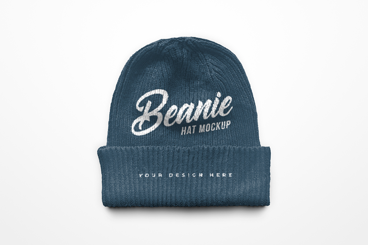 冬季针织帽帽子样机 mockup插图