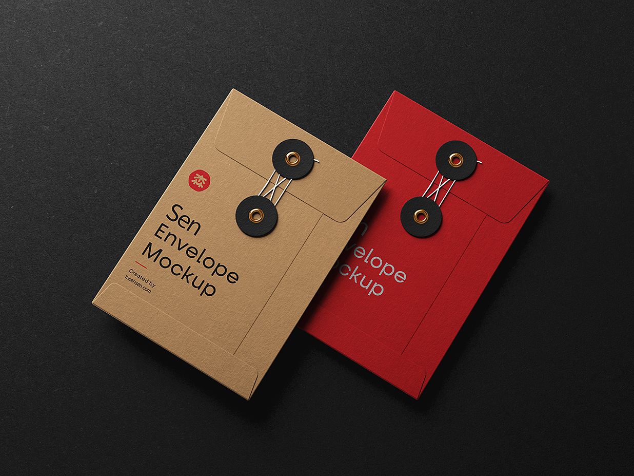 牛皮纸文件袋档案袋信封袋样机mockup插图