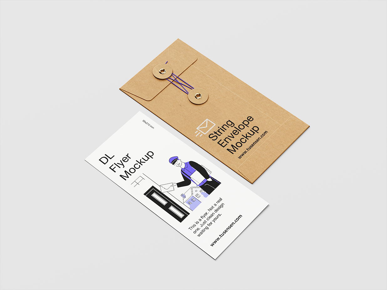 高质感文件袋档案袋信封袋样机mockup5组插图