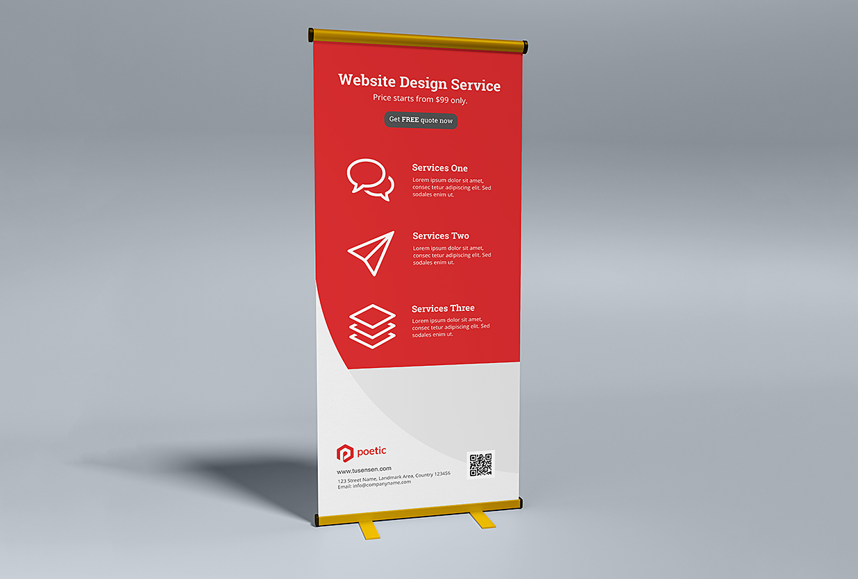 易拉宝样机mockup插图