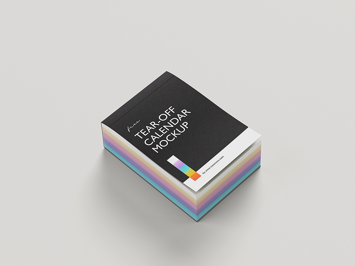 可撕下的挂历日历样机mockup5组插图