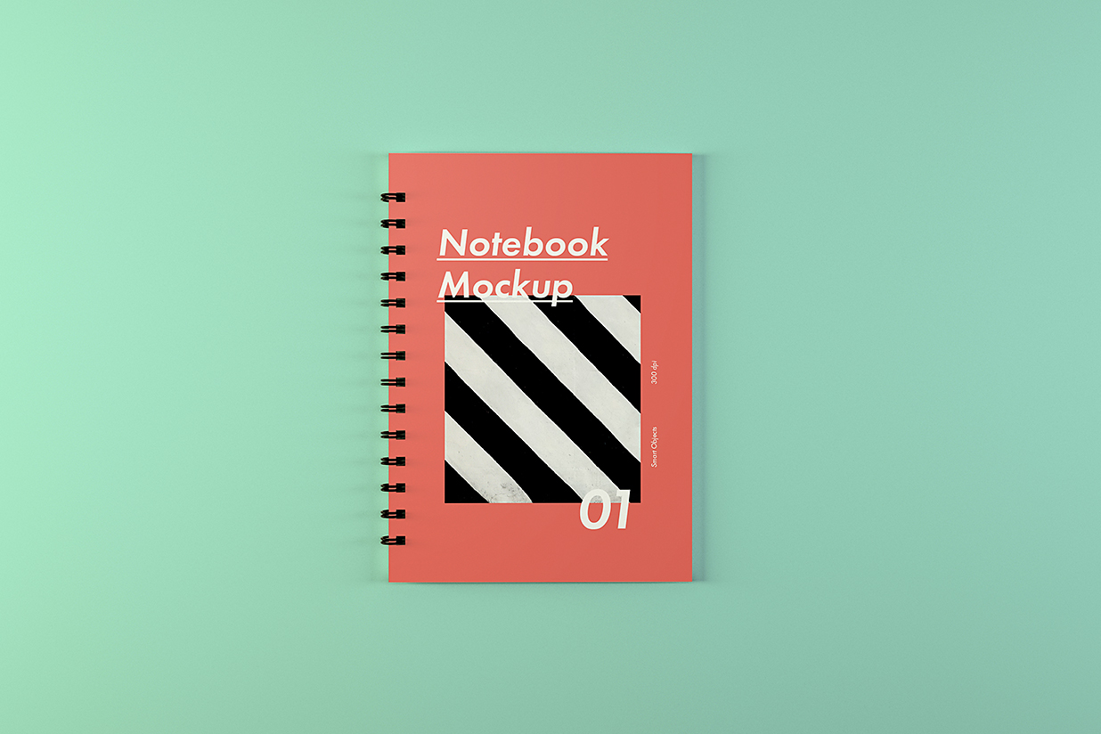 活页线圈笔记本记事本本子样机mockup2组插图