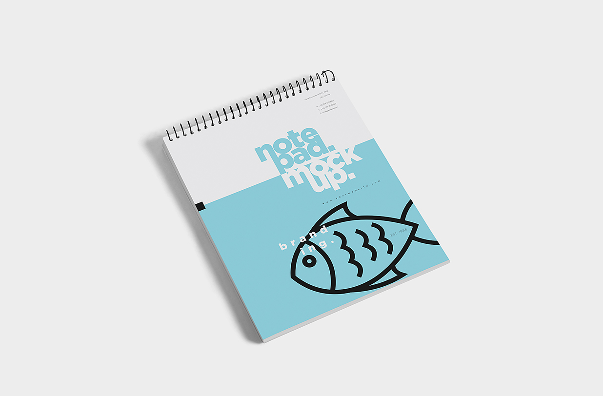 竖版活页线圈笔记本记事本本子样机mockup3组插图