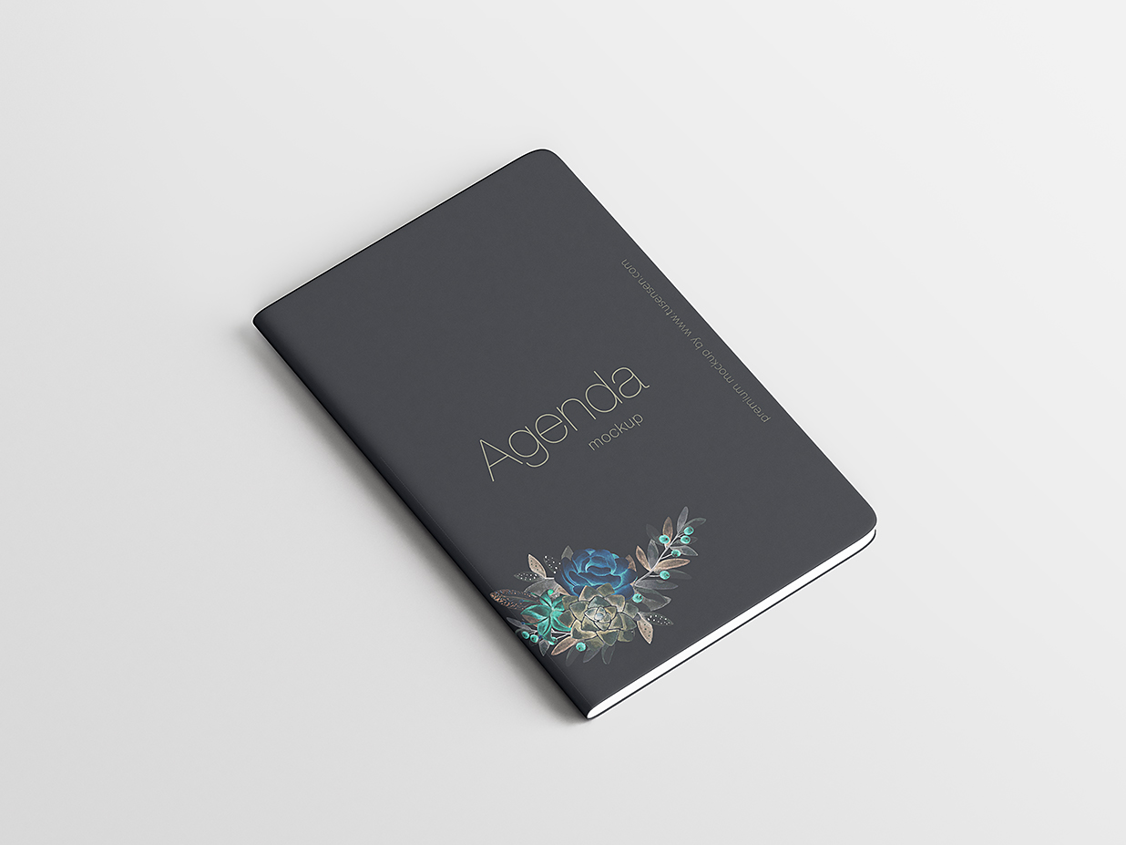 精致的笔记本记事本本子样机mockup插图