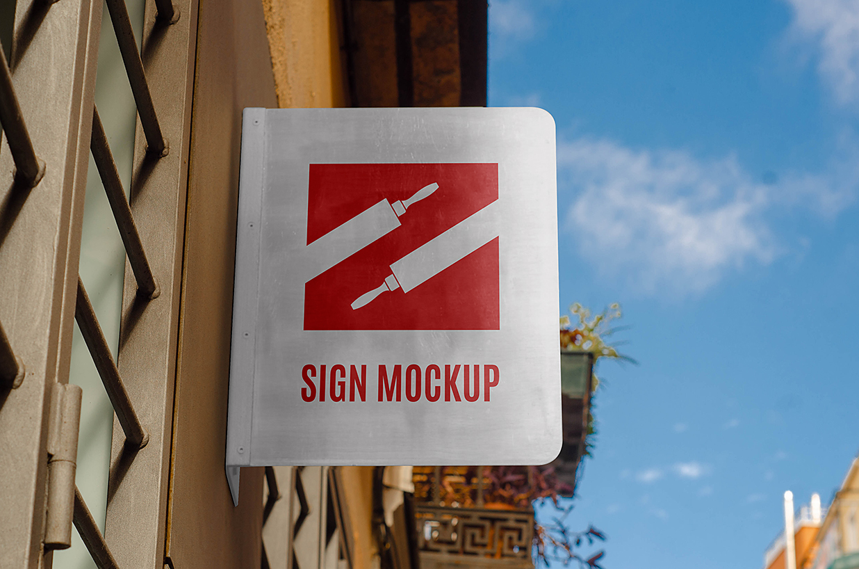 招牌店招标识牌样机mockup插图