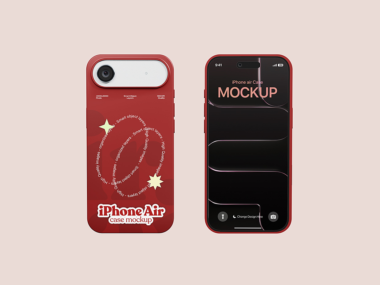 iPhone 17 Air 苹果手机壳样机mockup3组插图