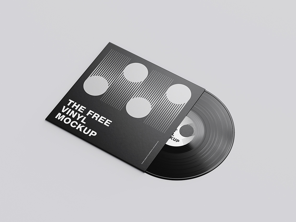 经典黑胶唱片样机mockup5组插图