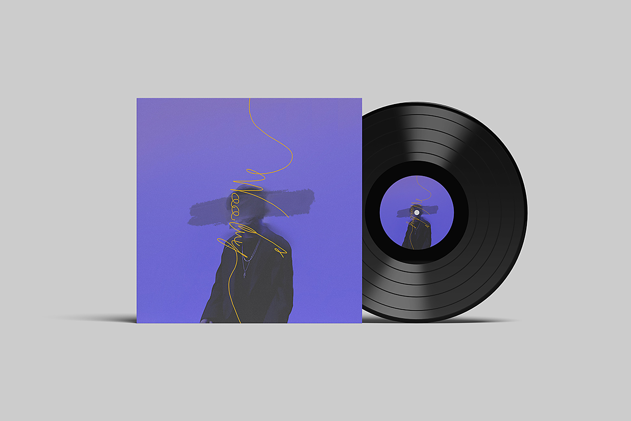 高质感黑胶唱片样机mockup4组插图