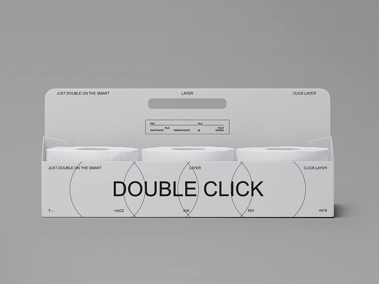 带包装的卫生纸纸巾卷纸样机mockup3组插图