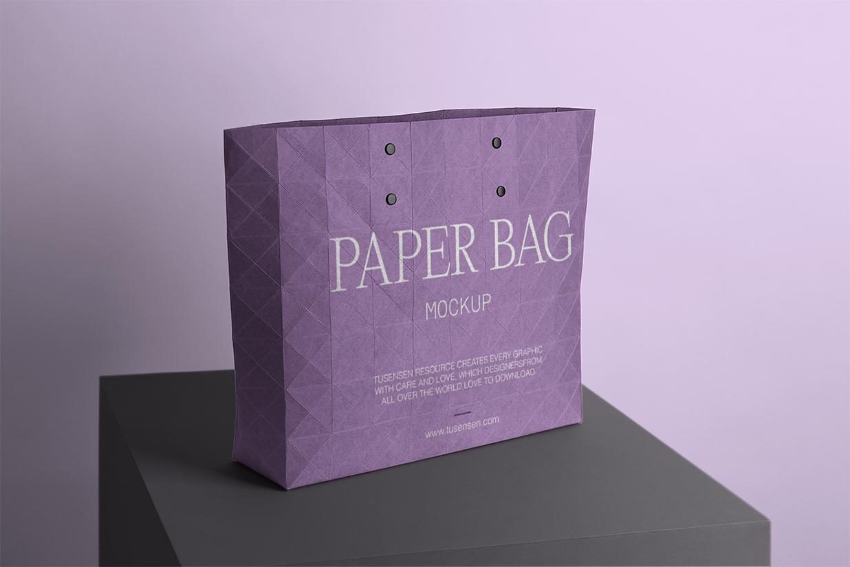 精致的购物袋手提袋样机mockup插图
